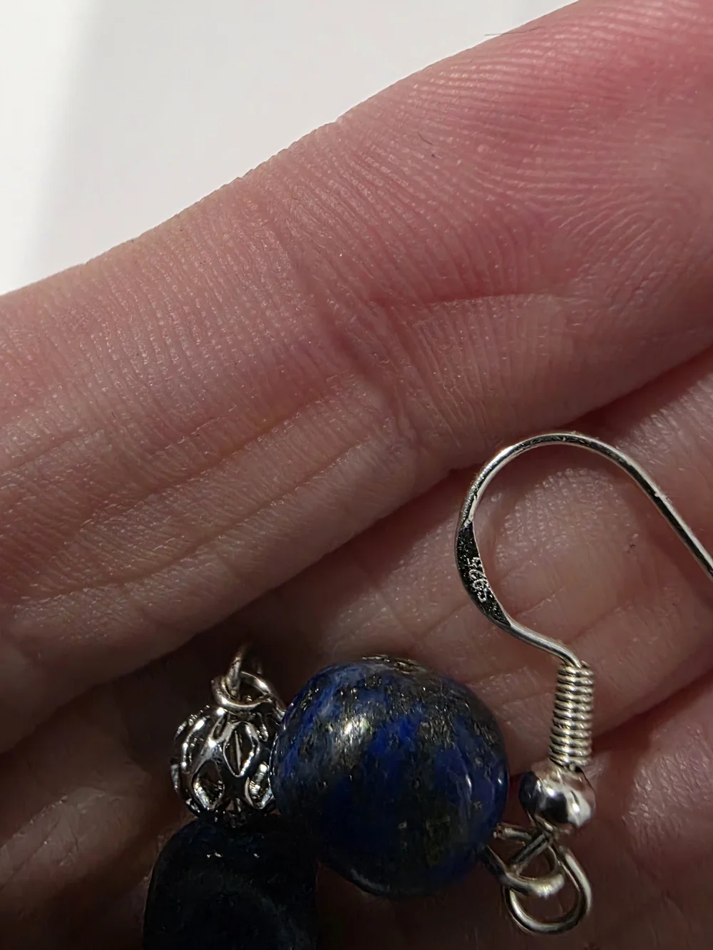 Lapis Lazuli Drop Earrings Hand-Crafted